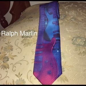 Ralph Marlin Guitar Retro Silk Tie